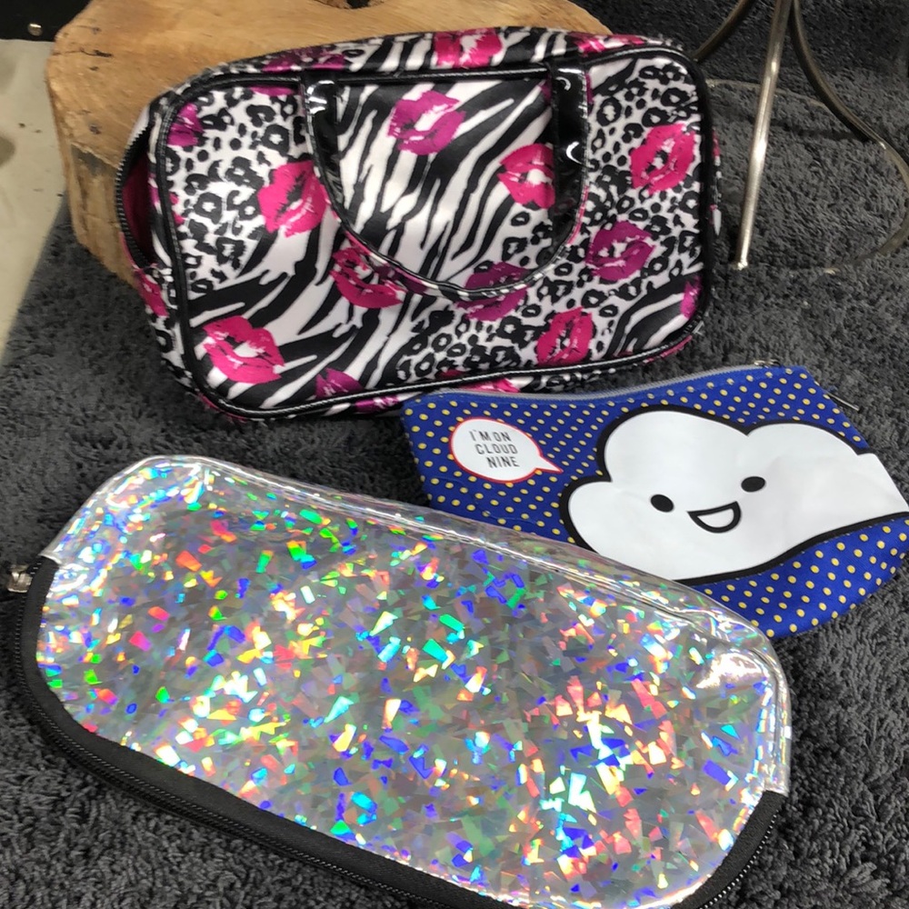 All three zip up small bags